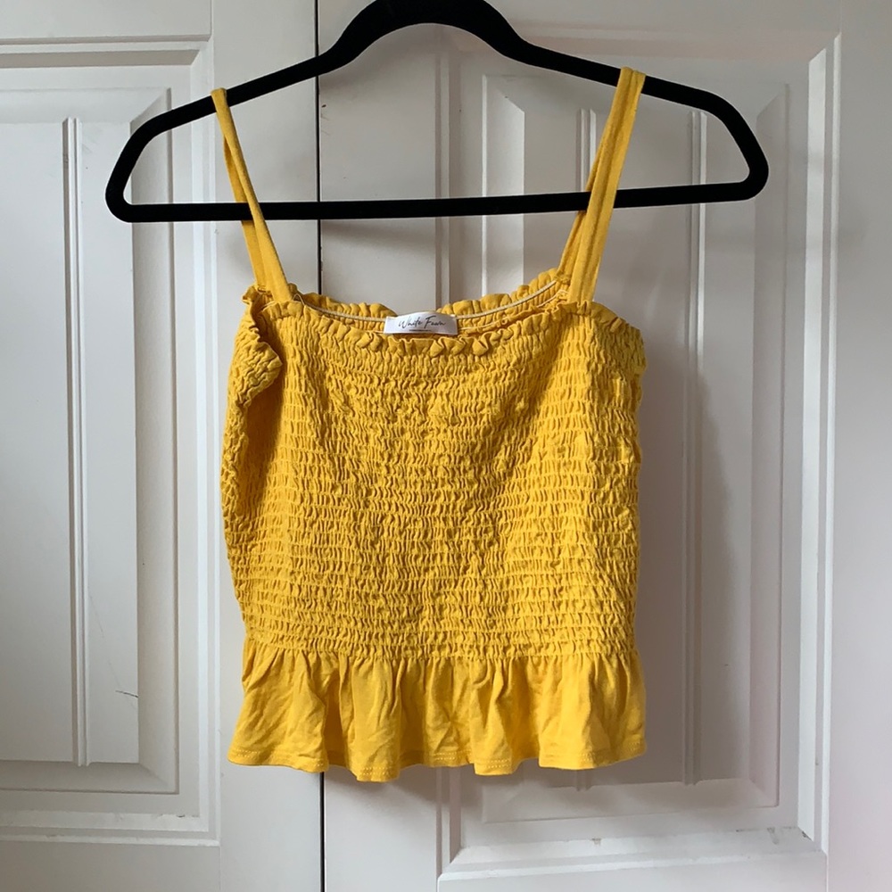 Tillyโs Yellow Ruched Skirt Tank